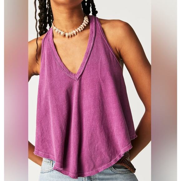 Free People Tops - We the Free Free People Magenta Pink Karri Swing Racerback Tank Top - Medium